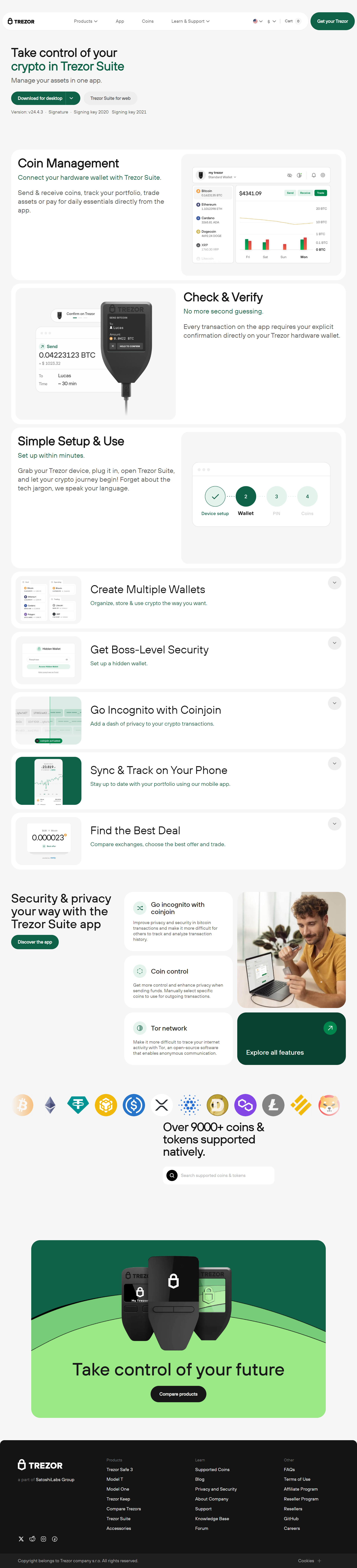 trezor.io/start setup banner